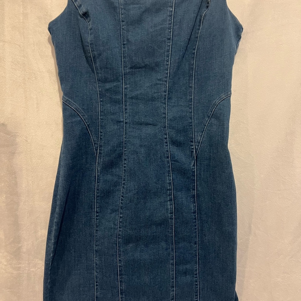 Haute Monde Denim bodycon mini dress - Picture 4 of 11